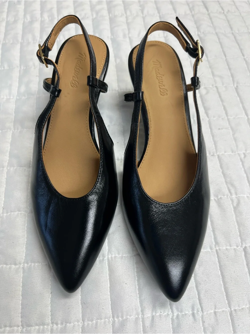 Madewell The Debbie Slingback Pump in True Black Size 5